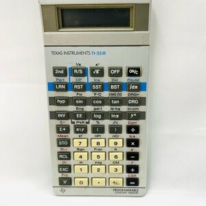 Texas Instruments TI-55 III Programmable Calculator Used Vintage 1986